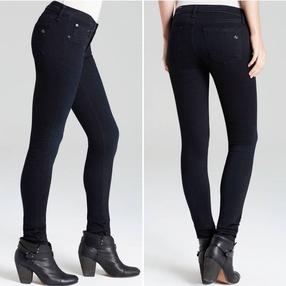 Rag and Bone Legging Jeans Midnight Wash Mid Rise - Picture 1 of 9